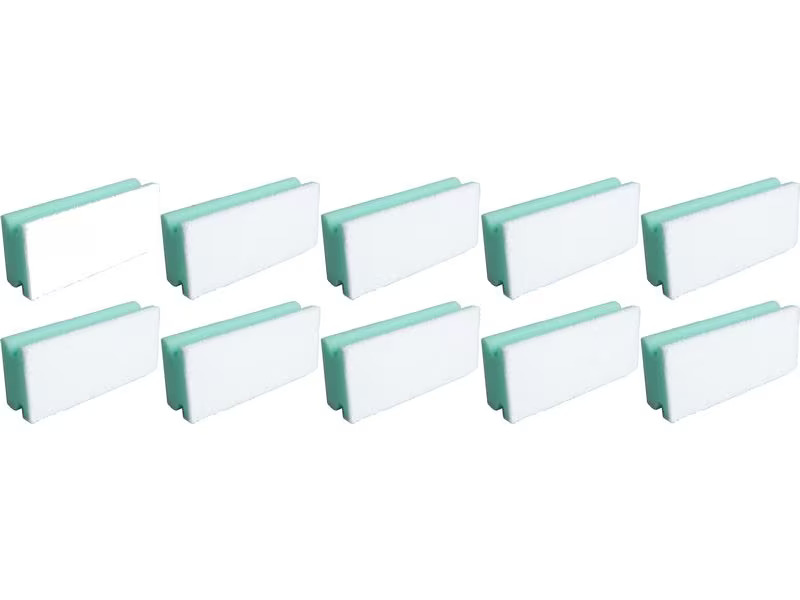 Edi Baur Schwamm Basic 10 Stück, Grün/Weiss