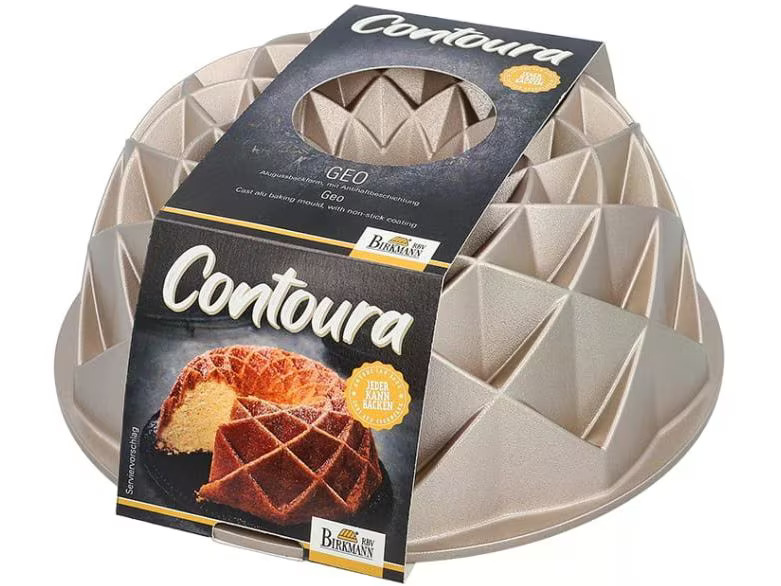 RBV Birkmann Gugelhupf-Backform Contoura Geo 24 cm, Gold