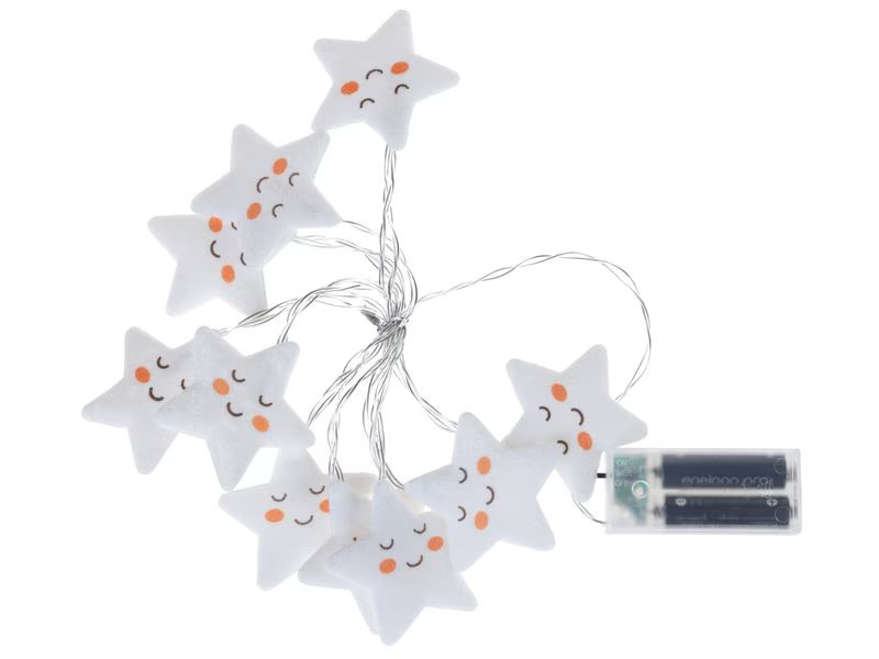 COCON Lichterkette Stoffsterne, 165 cm