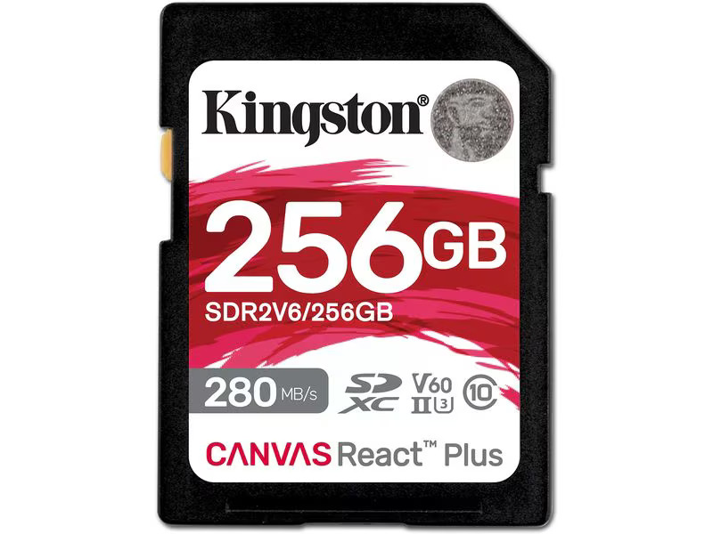 Kingston SDXC-Karte Canvas React Plus V60 256 GB