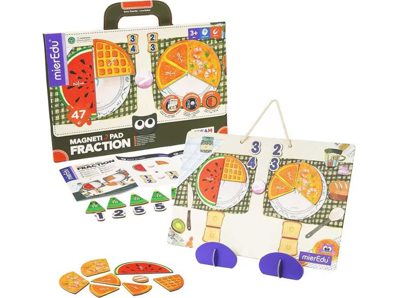mierEdu Kinderspiel Magnet Pad – Bruchrechnen