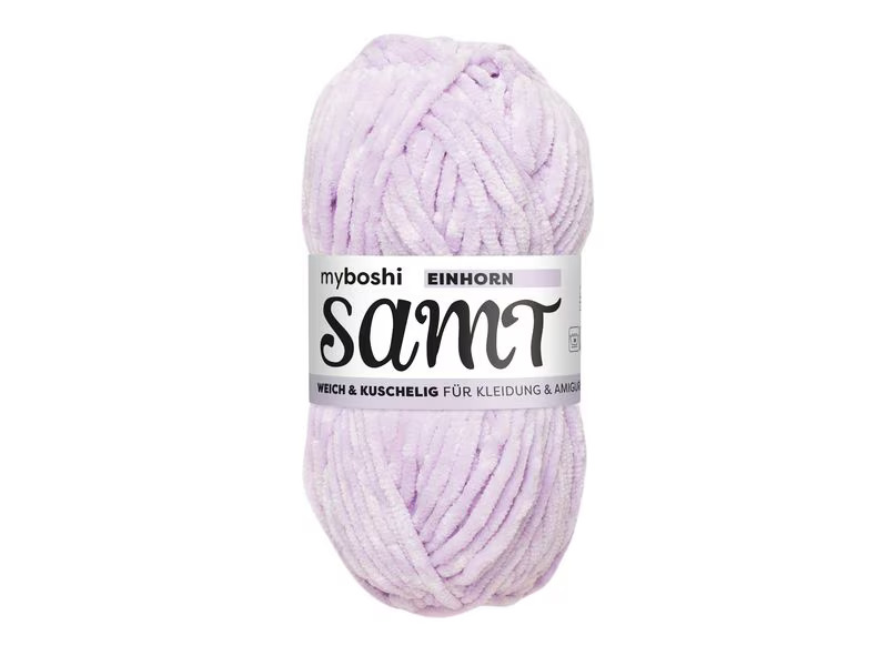 myBoshi Wolle Chenille Samt Einhorn 100 g, 100 m