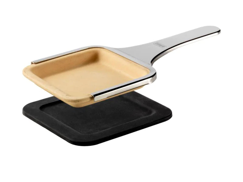 Stöckli Ton-Pfännchen mit Halter, 4 Stück