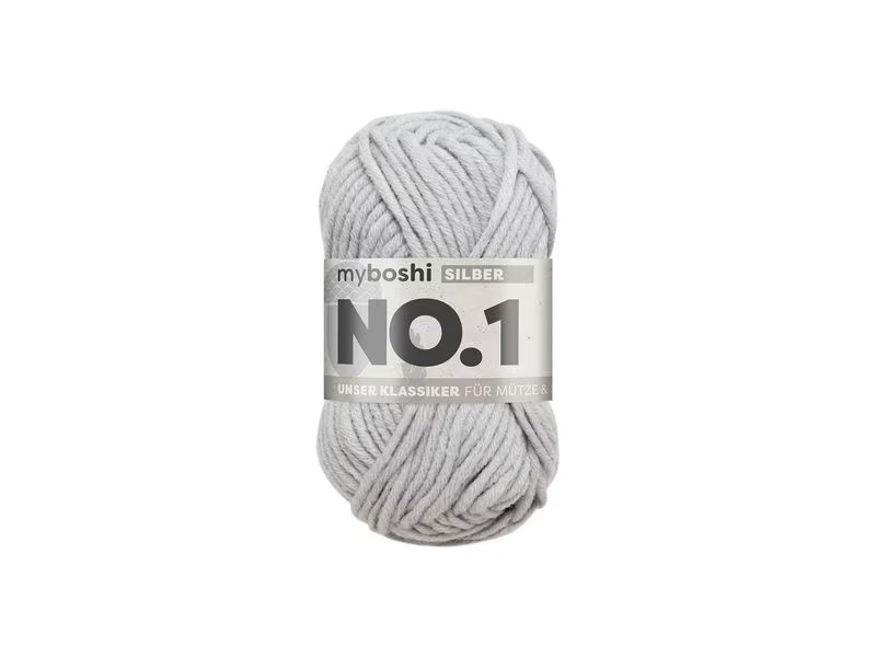 myBoshi Wolle Nr.1 Silber 50 g, 55 m