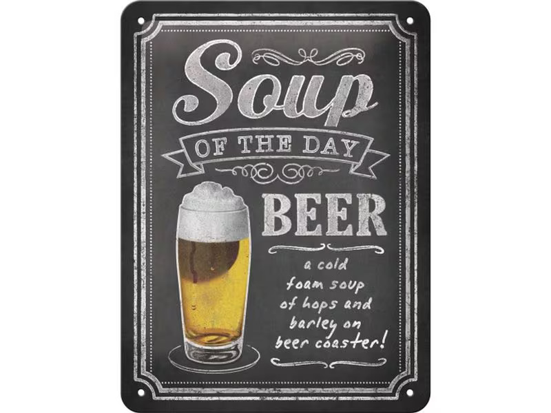 Nostalgic Art Schild Soup of the Day 15 x 20 cm, Metall