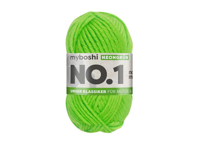 myBoshi Wolle Nr.1 Neongrün 50 g, 55 m