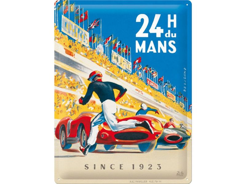 Nostalgic Art Schild 24 h Le Mans – Racing 30 x 40 cm, Metall