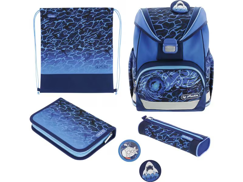 Herlitz Schulthek UltraLight Plus Shark 4-teiliges Set