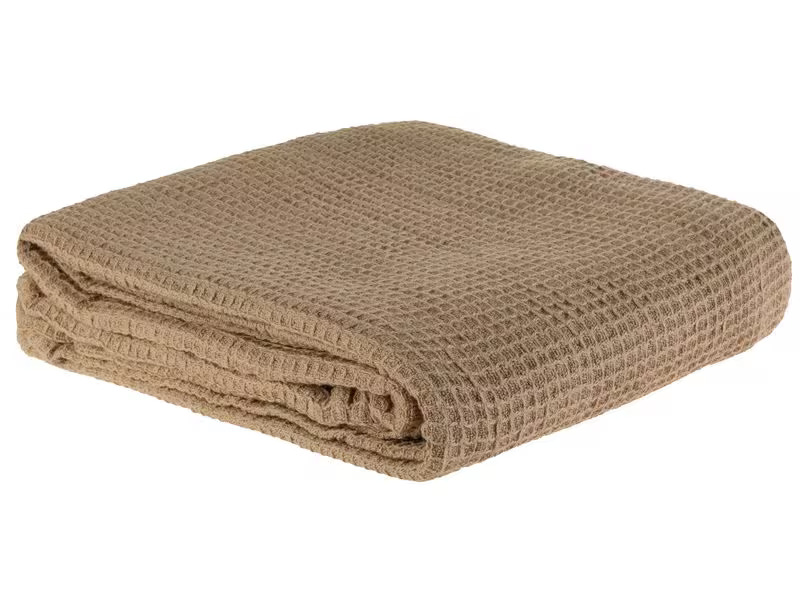 COCON Decke Waffeltuch 150 x 200 cm, Taupe