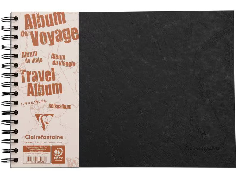 Clairefontaine Fotoalbum AgeBag A4 quer, 40 Blatt, Schwarz