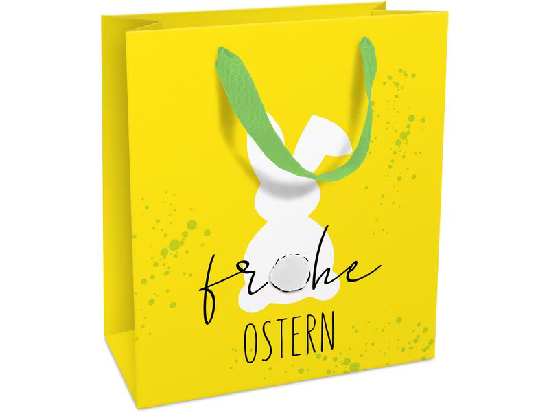 Braun + Company Geschenktasche Weisser Hase 18 x 21 x 8 cm