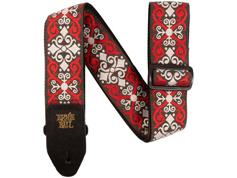 Ernie Ball Gitarrengurt Jacquard Red Rose