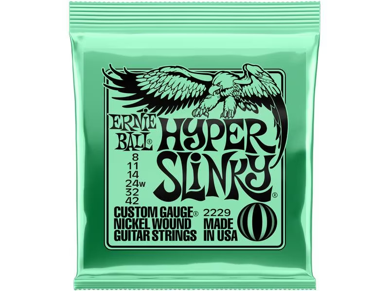 Ernie Ball Gitarrensaiten 2229 Slinky Nickel – Hyper 8-42