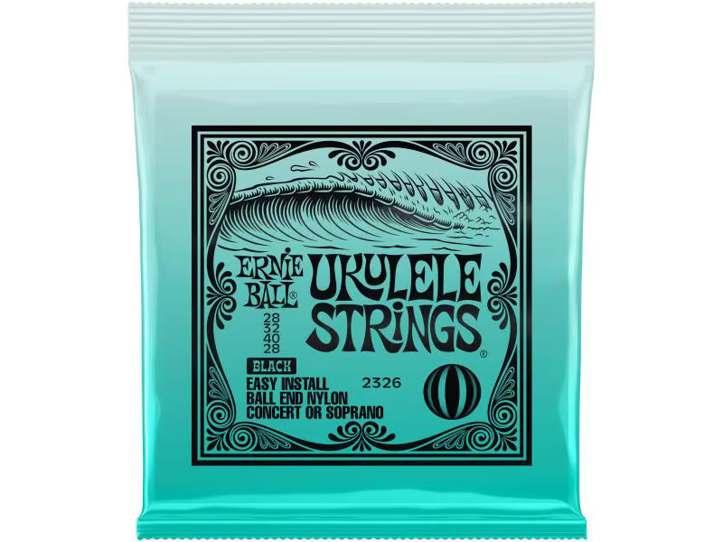 Ernie Ball Ukulelesaiten 2326 Nylon Black 28-28 – Black 28-28