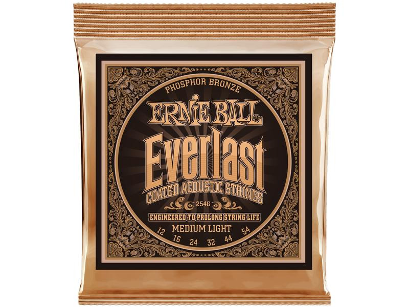 Ernie Ball Gitarrensaiten 2546 Everlast Coated PB – Medium Light 12-54