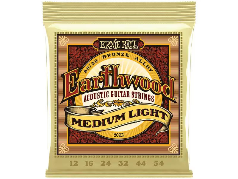 Ernie Ball Gitarrensaiten 2003 Earthwood Bronze – Medium Light 12-54