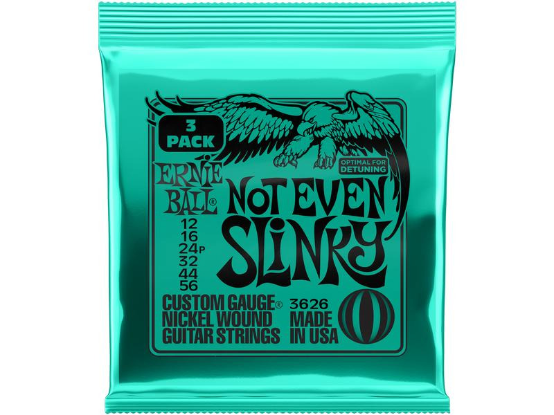 Ernie Ball Gitarrensaiten 3626 Not Even Slinky – 12-56, 3er Pack
