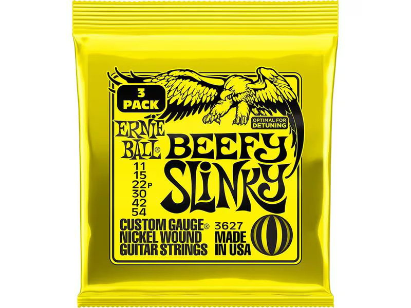 Ernie Ball Gitarrensaiten 3627 Beefy Slinky – 11-54, 3er Pack