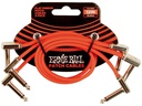 Ernie Ball Patch-Kabel 6403 Flat Ribbon, 3er Pack – 0.3 m, Rot