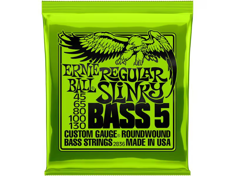 Ernie Ball Basssaiten 2836 Slinky Bass 5 – Regular, 45-130