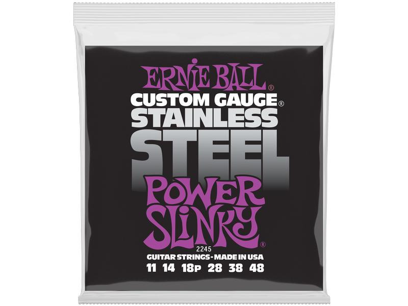 Ernie Ball Gitarrensaiten 2245 Slinky Stainless Steel – Power 11-48