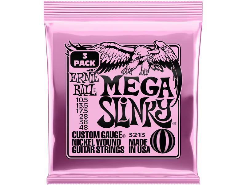 Ernie Ball Gitarrensaiten 3213 Mega Slinky – 48-105, 3er Pack