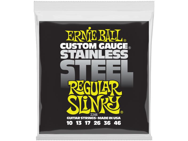 Ernie Ball Gitarrensaiten 2246 Slinky Stainless Steel – Regular 10-46