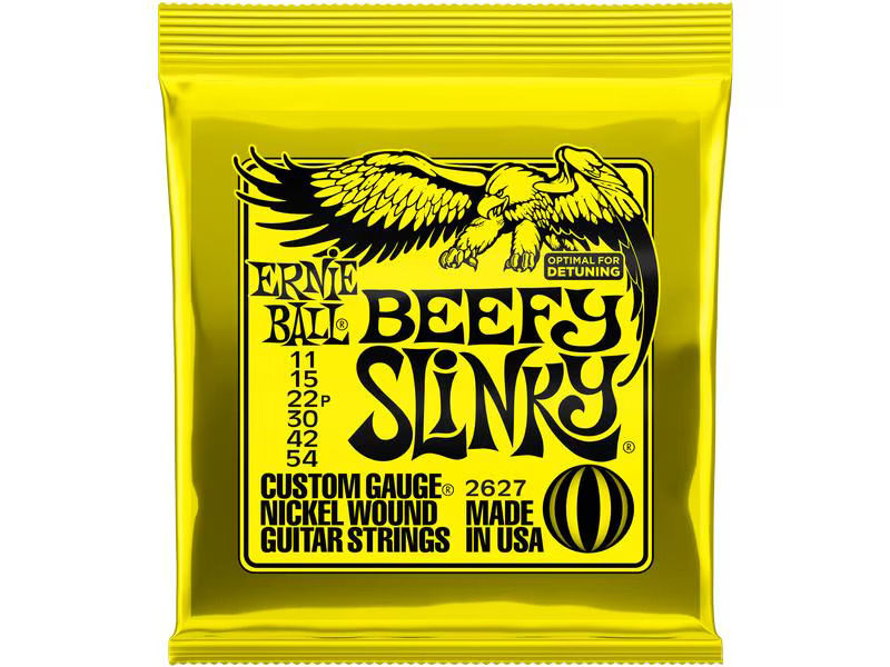 Ernie Ball Gitarrensaiten 2627 Slinky Nickel – Beefy 11-54