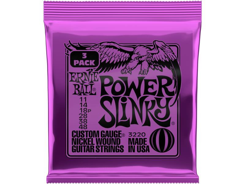 Ernie Ball Gitarrensaiten 3220 Slinky Nickel 3er Pack – Power 11 - 48