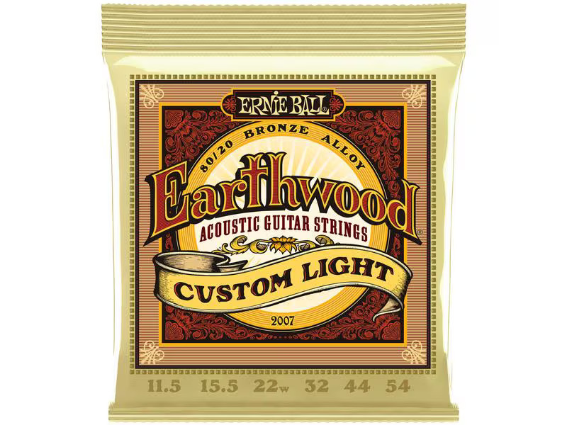 Ernie Ball Gitarrensaiten 2007 Earthwood Bronze – Custom Light 11.5-54