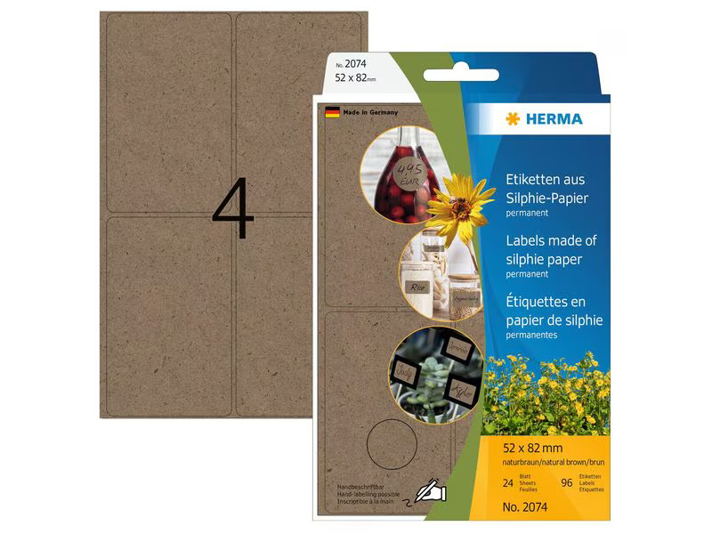 HERMA Vielzweck-Etiketten Silphie 52 x 82 mm, 24 Blatt