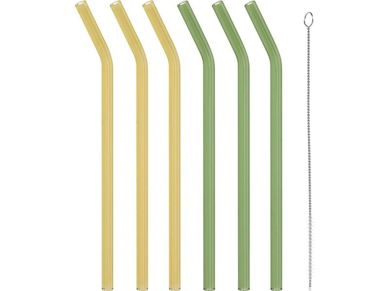 FURBER Strohhalm Glas, 6 Stück