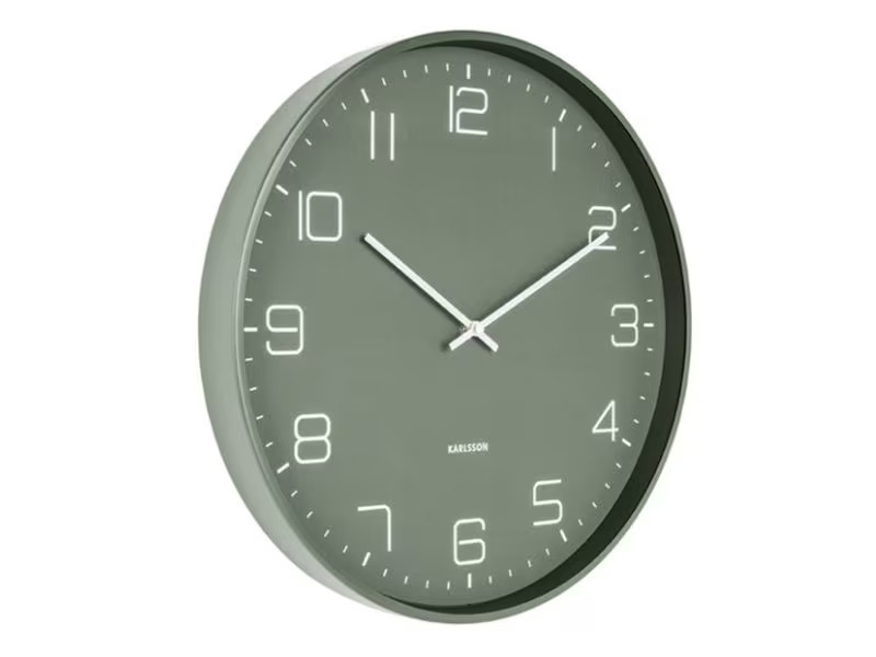 KARLSSON Wanduhr Lofty Ø 40 cm, Grün