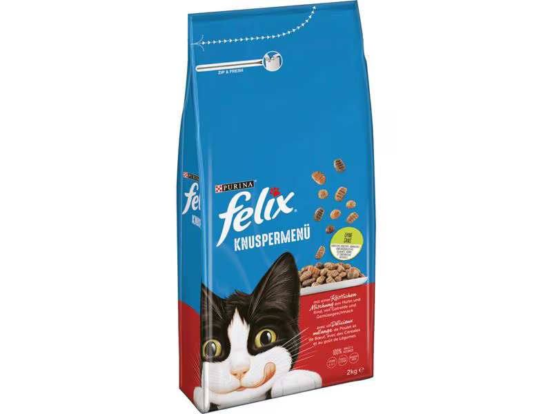 Felix Trockenfutter Knuspermenü Fleisch, 2 kg