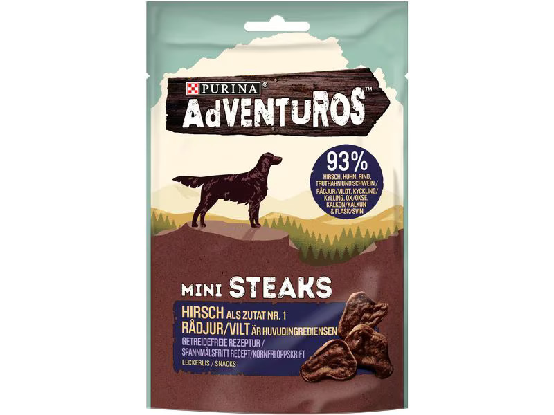 Purina AdVENTuROS Leckerli Mini Steaks Wild, 70 g