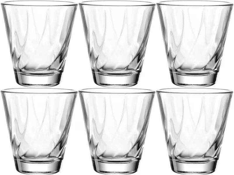 Leonardo Trinkglas Twist 215 ml, 6 Stück, Transparent