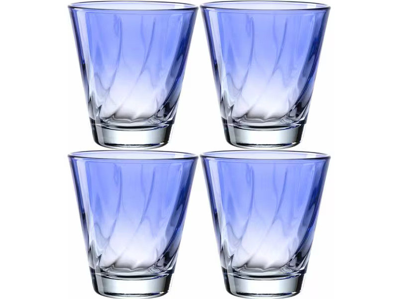 Leonardo Trinkglas Twist 215 ml, 4 Stück, Blau