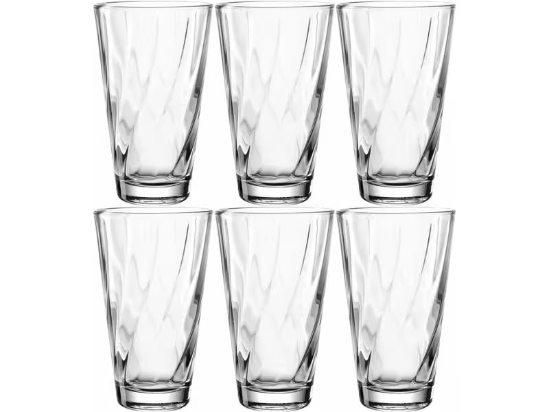 Leonardo Trinkglas Twist 300 ml, 6 Stück, Transparent
