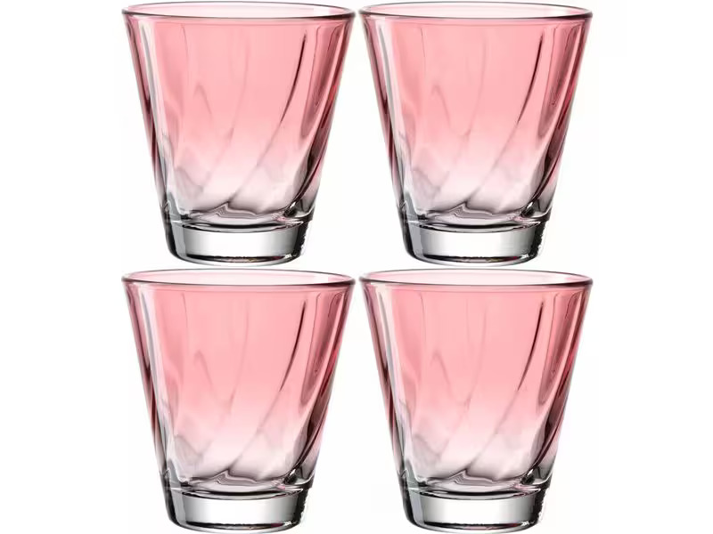 Leonardo Trinkglas Twist 215 ml, 4 Stück, Rot