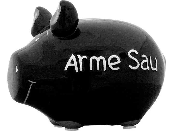 G. Wurm Spardose Arme Sau 12.5 x 9 x 9 cm