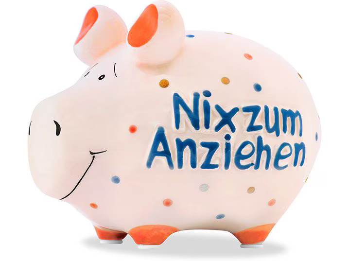 G. Wurm Spardose Nix zum Anziehen 12.5 x 9 x 9 cm