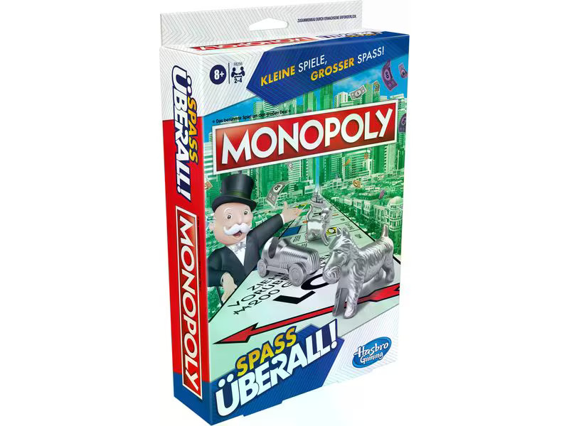Hasbro Gaming Familienspiel Monopoly Kompakt -DE-