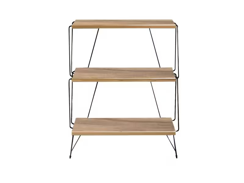 Woody Fashion Beistelltisch Lazandos 46 x 76 x 30 cm, Nature/Schwarz
