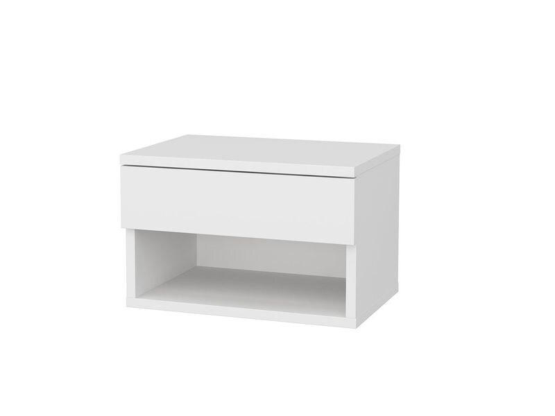 Woody Fashion Nachttisch Jamot 44.6 x 29 x 31.9 cm, Weiss