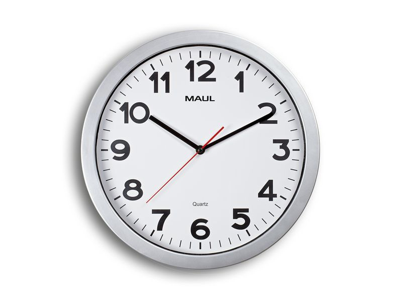 Maul Wanduhr MAULstep Ø 35 cm, Silber