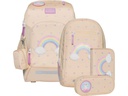 Beckmann Schulrucksack-Set Active Air Flx Yellow Heart, 6-teilig