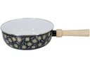 Kadastar Fondue-Caquelon Edelweiss Wiese Schwarz