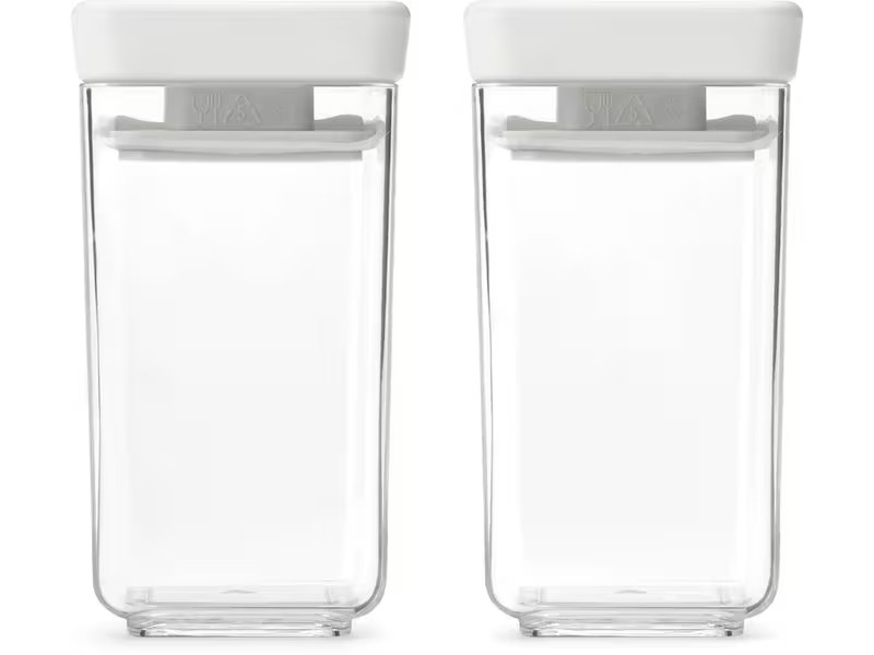 Brabantia Vorratsdose Tasty+ 0.3 l, Hellgrau/Transparent