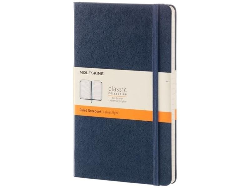 Moleskine Notizbuch Classic A5 Liniert, Dunkelblau, 240 Seiten