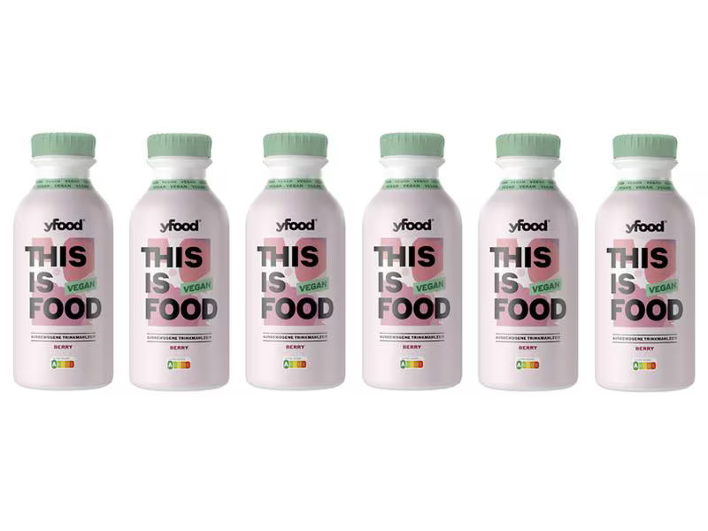 YFOOD Vegane Trinkmahlzeit Berry 6 x 500 ml